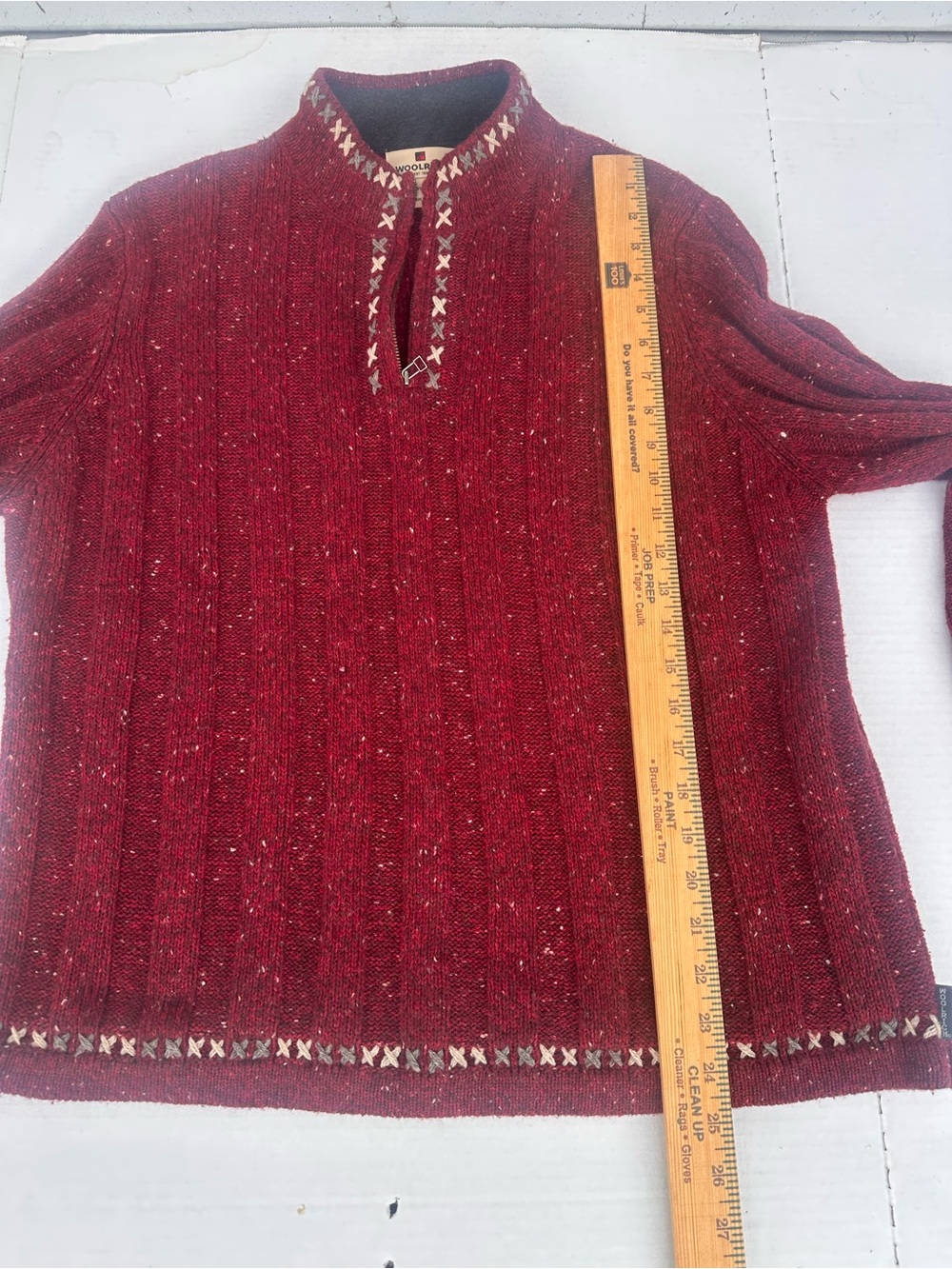 Woolrich Wine-Red Knit Pullover Sweater - Picture 6 of 8